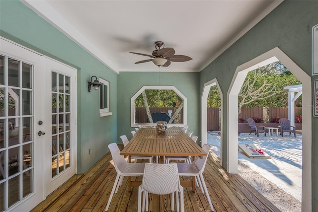 8240 144th Ln, Seminole, FL 33776 - sunroom / solarium featuring french doors