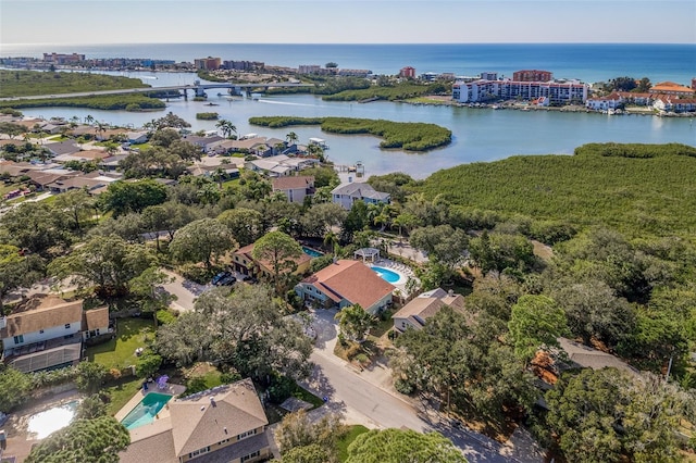 8240 144th Ln, Seminole, FL 33776 - aerial view of property and surrounding area featuring a nearby body of water and a notable bridge