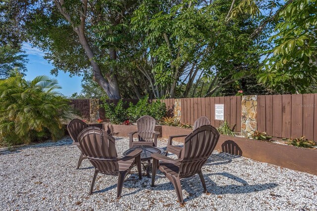 8240 144th Ln, Seminole, FL 33776 - fenced backyard with a patio