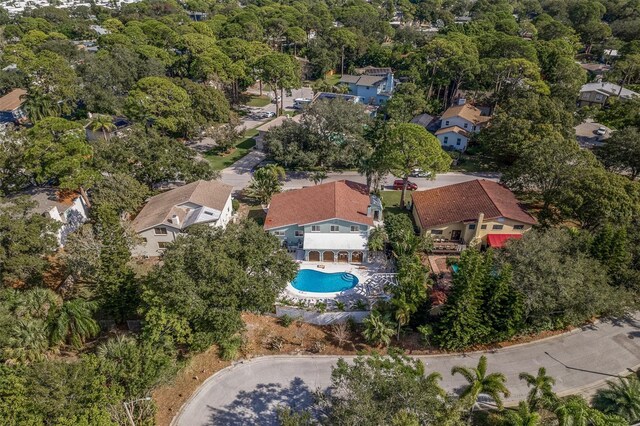 8240 144th Ln, Seminole, FL 33776 - aerial perspective of suburban area featuring a pool area