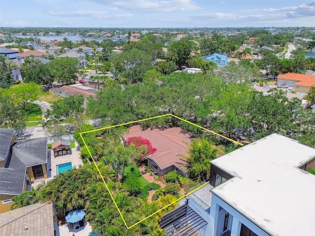 750 Alda Way NE, Saint Petersburg, FL 33704 - aerial view of residential area featuring property boundaries highlighted