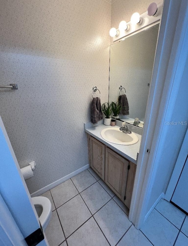 2528 Deerbrook Dr, Lakeland, FL 33811 - bathroom with vanity and tile patterned flooring