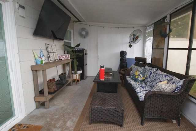 view of sunroom