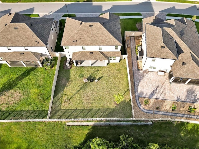 aerial view of residential area