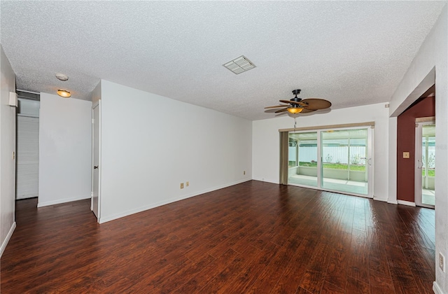 10051 82nd Ln, Seminole, FL 33777 - unfurnished room with a ceiling fan, a textured ceiling, wood finished floors, and baseboards