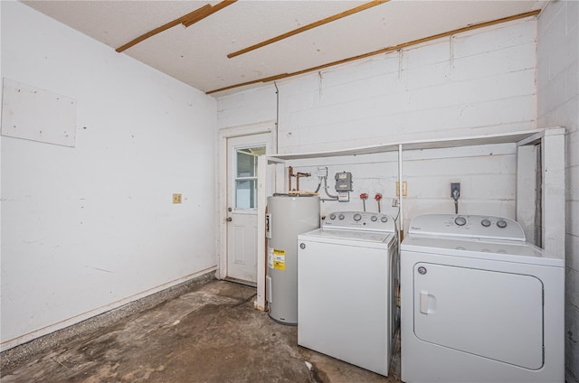 10051 82nd Ln, Seminole, FL 33777 - washroom with electric water heater and separate washer and dryer