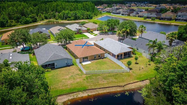 19247 Otters Wick Way, Land O Lakes, FL 34638 - aerial perspective of suburban area with a nearby body of water