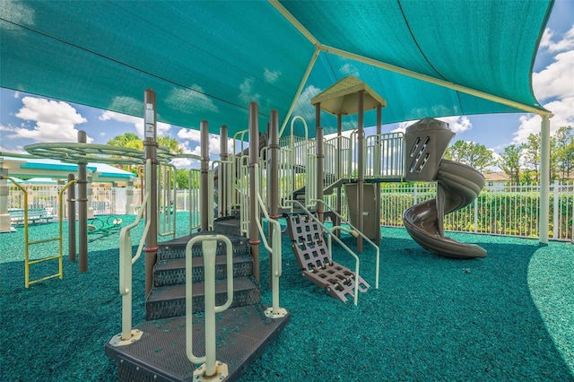 19247 Otters Wick Way, Land O Lakes, FL 34638 - community jungle gym featuring fence