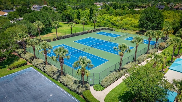 19247 Otters Wick Way, Land O Lakes, FL 34638 - view of tennis court with fence