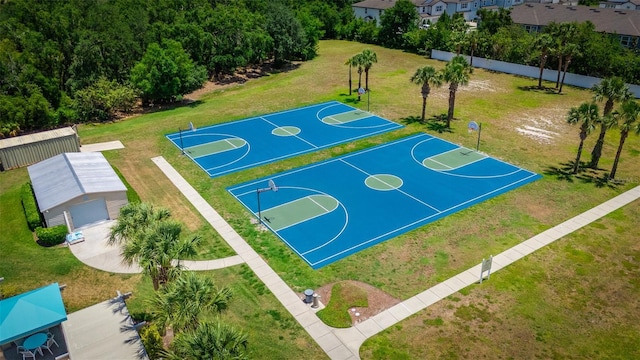 19247 Otters Wick Way, Land O Lakes, FL 34638 - view of basketball court featuring community basketball court and a lawn