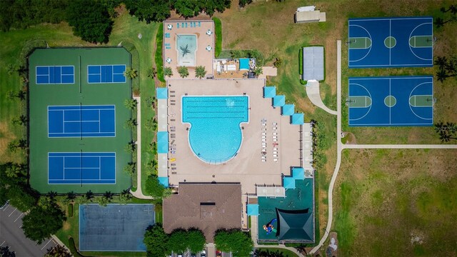 19247 Otters Wick Way, Land O Lakes, FL 34638 - drone / aerial view of a pool area