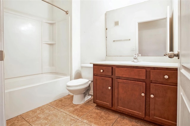 4991 Key Lime Dr Unit 104, Jacksonville, FL 32256 - bathroom with toilet, tile patterned floors, vanity, and shower / bathtub combination