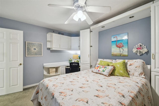 17980 Gulf Blvd Unit 505, Redington Shores, FL 33708 - bedroom featuring carpet, ceiling fan, and baseboards