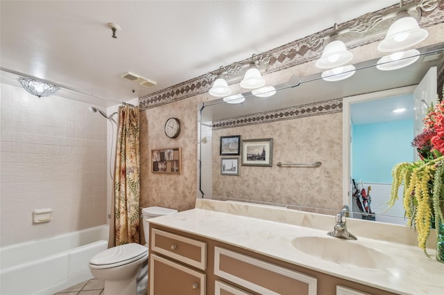 17980 Gulf Blvd Unit 505, Redington Shores, FL 33708 - full bath with toilet, vanity, shower / tub combo with curtain, and tile patterned floors