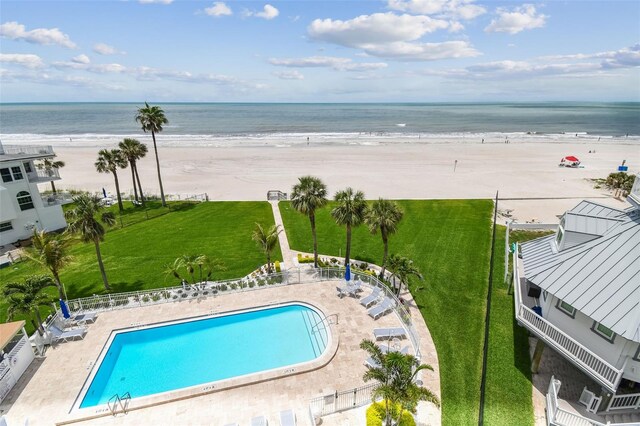 17980 Gulf Blvd Unit 505, Redington Shores, FL 33708 - community pool featuring view of water and beach and fence