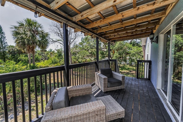 6521 Oelsner St, New Port Richey, FL 34652 - view of wooden deck