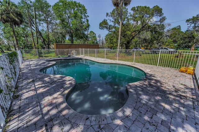 6521 Oelsner St, New Port Richey, FL 34652 - view of pool with a patio, fence, and view of scattered trees