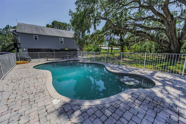 6521 Oelsner St, New Port Richey, FL 34652 - view of swimming pool with a fenced backyard and a patio area