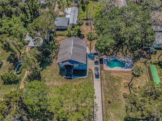 6521 Oelsner St, New Port Richey, FL 34652 - bird's eye view of a pool area