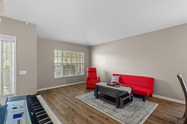 25332 Lexington Oaks Blvd, Wesley Chapel, FL 33544 - living area with wood finished floors and baseboards
