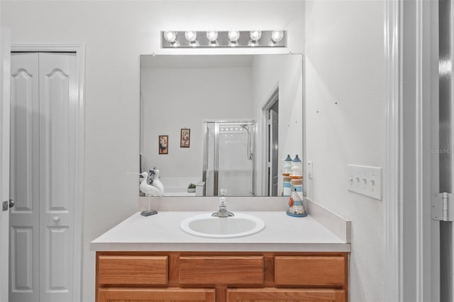 25332 Lexington Oaks Blvd, Wesley Chapel, FL 33544 - full bathroom with vanity and a shower stall