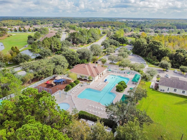 25332 Lexington Oaks Blvd, Wesley Chapel, FL 33544 - aerial view of a pool area