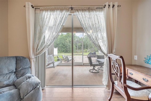 25942 Risen Star Dr, Wesley Chapel, FL 33544 - home office with wood finished floors