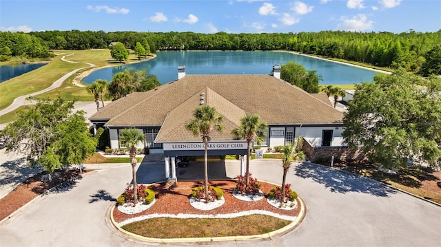 25942 Risen Star Dr, Wesley Chapel, FL 33544 - view of subject property featuring a large body of water and a heavily wooded area