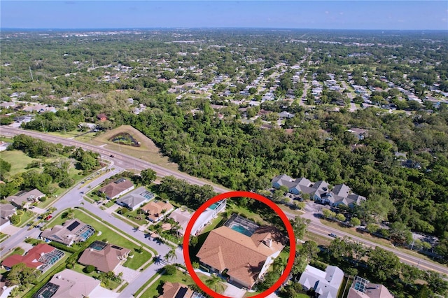 1599 Mcauliffe Ln, Palm Harbor, FL 34683 - aerial view of property's location featuring nearby suburban area