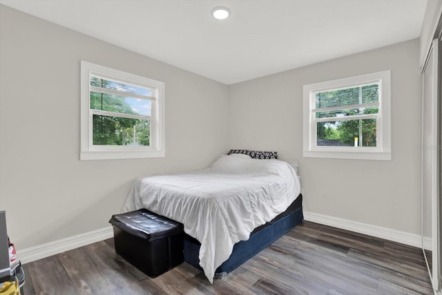 6020 N 50th St, Tampa, FL 33610 - bedroom with multiple windows, baseboards, and wood finished floors