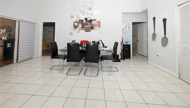 2901 SW 136th Ct, Miami, FL 33175 - dining space with light tile patterned flooring and baseboards