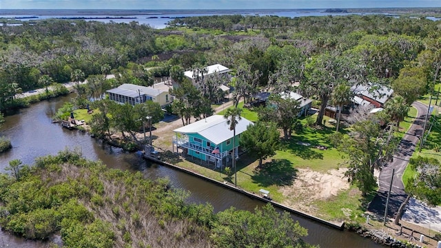 2220 S Coon Pt, Crystal River, FL 34429 - bird's eye view of a large body of water and a forest