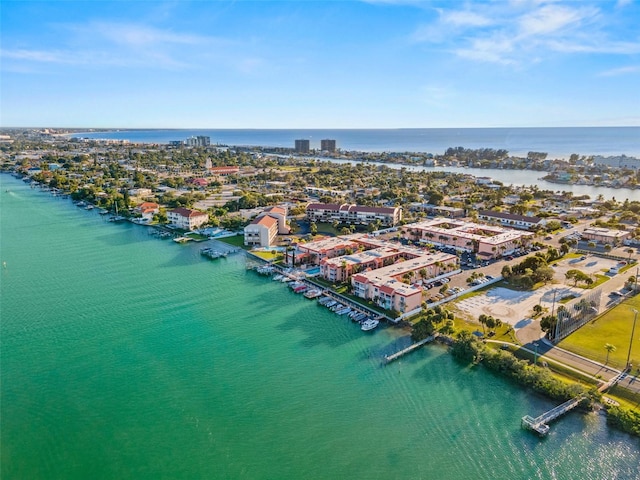 bird's eye view of a nearby body of water