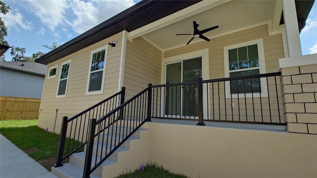 7013 N 15th St, Tampa, FL 33610 - property entrance with ceiling fan