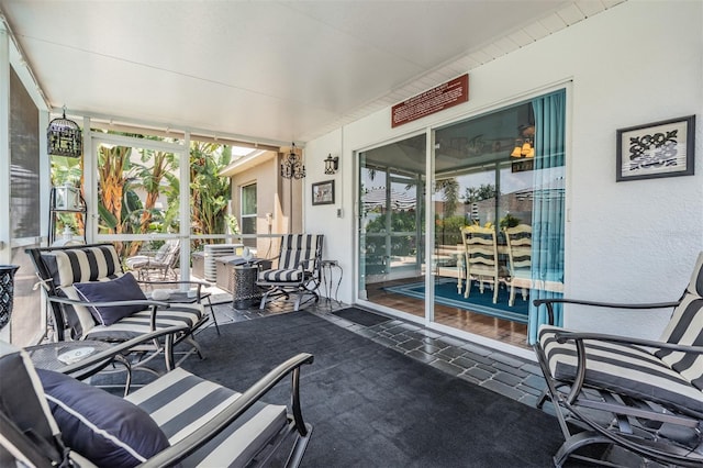 view of sunroom