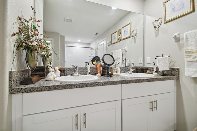 13603 Wild Ginger St, Riverview, FL 33579 - bathroom with a stall shower and double vanity