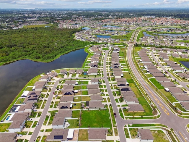13603 Wild Ginger St, Riverview, FL 33579 - aerial overview of property's location with nearby suburban area and a nearby body of water