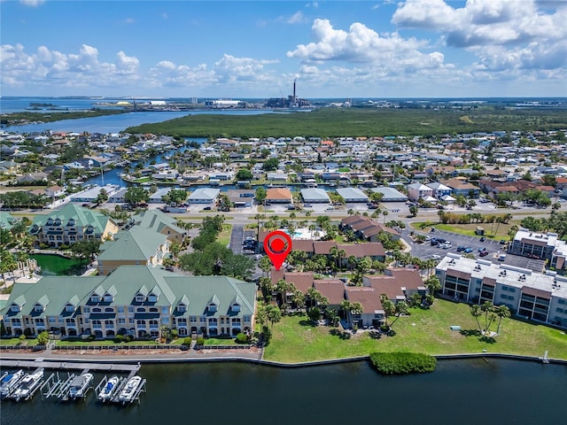 1028 Apollo Beach Blvd Unit 21, Apollo Beach, FL 33572 - aerial view of residential area featuring a nearby body of water