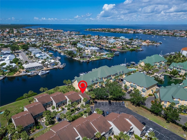 1028 Apollo Beach Blvd Unit 21, Apollo Beach, FL 33572 - aerial view of residential area featuring a large body of water