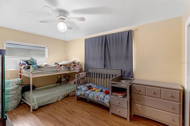 2222 Euclid Cir N, Clearwater, FL 33764 - bedroom with wood finished floors and ceiling fan