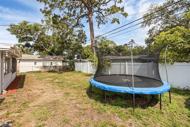 2222 Euclid Cir N, Clearwater, FL 33764 - view of yard featuring a trampoline