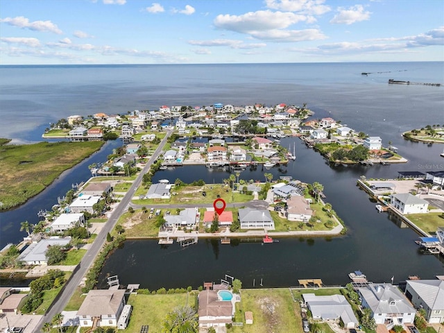 4274 Deleon Dr, Hernando Beach, FL 34607 - aerial overview of property's location with a nearby body of water and nearby suburban area