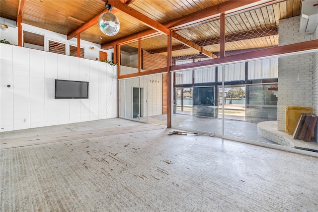 31 Dolphin Dr, Treasure Island, FL 33706 - interior space featuring beamed ceiling and wood ceiling