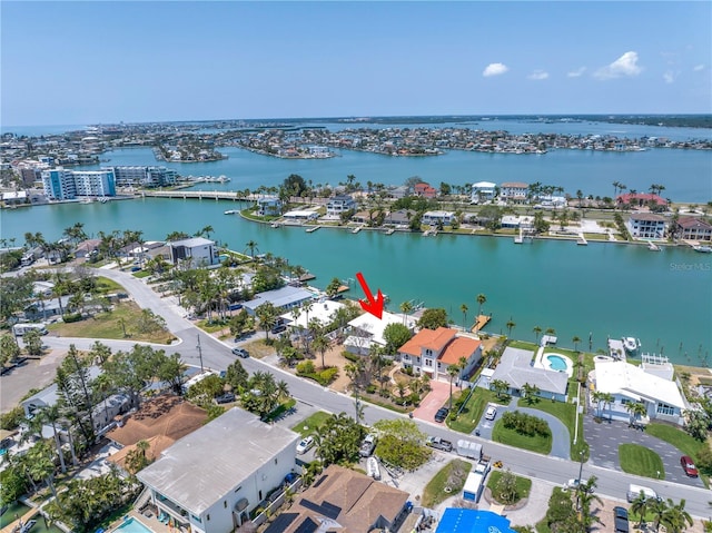 31 Dolphin Dr, Treasure Island, FL 33706 - aerial view of residential area featuring a large body of water