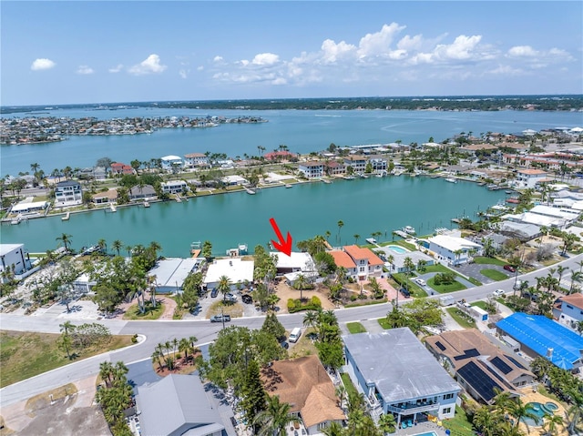 31 Dolphin Dr, Treasure Island, FL 33706 - aerial view of residential area featuring a large body of water
