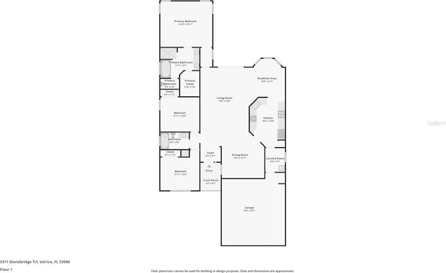 3311 Stonebridge Trl, Valrico, FL 33596 - property floor plan