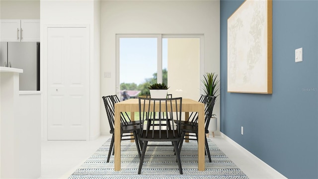 view of dining space
