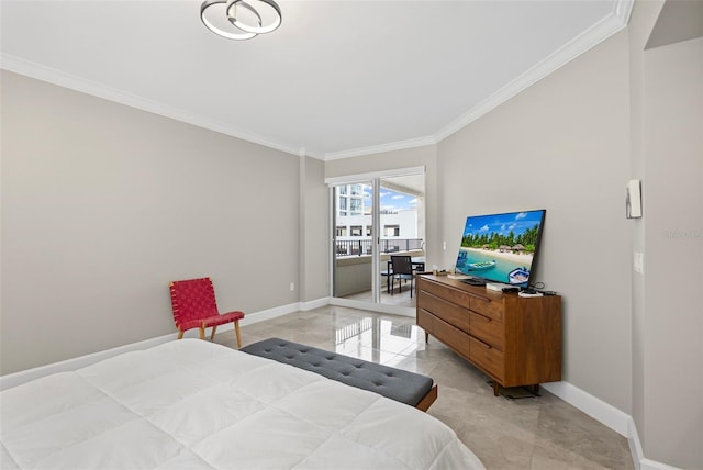 300 Beach Dr NE Unit 401, Saint Petersburg, FL 33701 - bedroom with crown molding and baseboards
