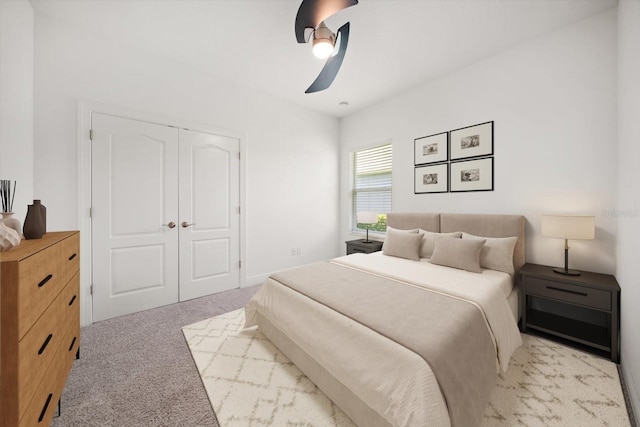 5547 Silver Sun Dr, Apollo Beach, FL 33572 - carpeted bedroom featuring a closet and a ceiling fan