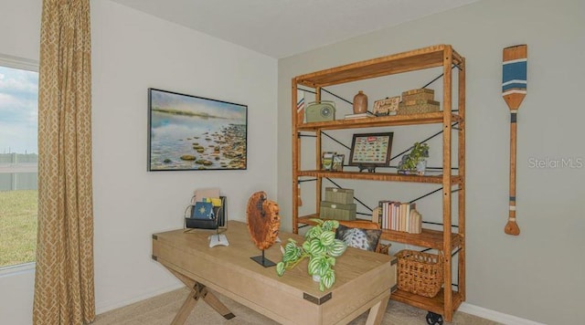 2415 Slippery Rock St, Auburndale, FL 33823 - home office with carpet flooring, healthy amount of natural light, and baseboards